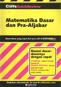 Image of Cliffs Quick Review Matematika Dasar dan Pra-Aljabar