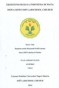 Image of Eksistensi Budaya Indonesia Di Mata Siswa-siswi SMP Labschool Cibubur
