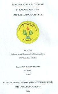 Image of Analisis Minat Baca Buku Dikalangan Siswa SMP Labschool Cibubur