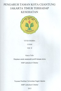 Image of Pengaruh Taman Kota Cijantung Jakarta Timur Terhadap Kesehatan