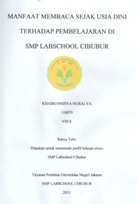 Image of Manfaat Membaca Sejak Usia Dini Terhadap Pembelajaran di SMP Labschool Cibubur