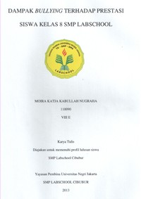 Image of Dampak Bullying Terhadap Prestasi Siswa Kelas 8 SMP Labschool