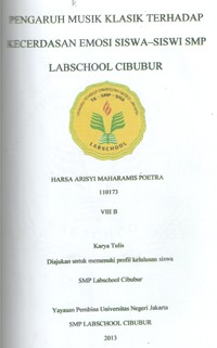 Image of Pengaruh Musik Klasik Terhadap Kecerdasan Emosi Siswa-Siswi SMP Labschool Cibubur