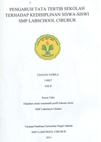 Image of Pengaruh Tata Tertib Sekolah Terhadap Kedisiplinan Siswa-Siswi SMP Labschool Cibubur